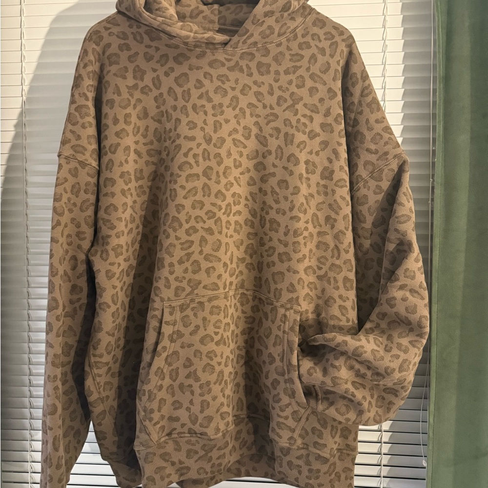 Abercrombie & Fitch Tan Animal Print Hoodie